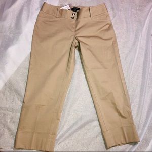 WHITE HOUSE BLACK MARKET NWT CROPPED CAPRI CHINO